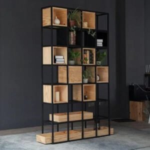 Étagère Industrielle Haute En Métal Style Atelier Urbain Robuste
