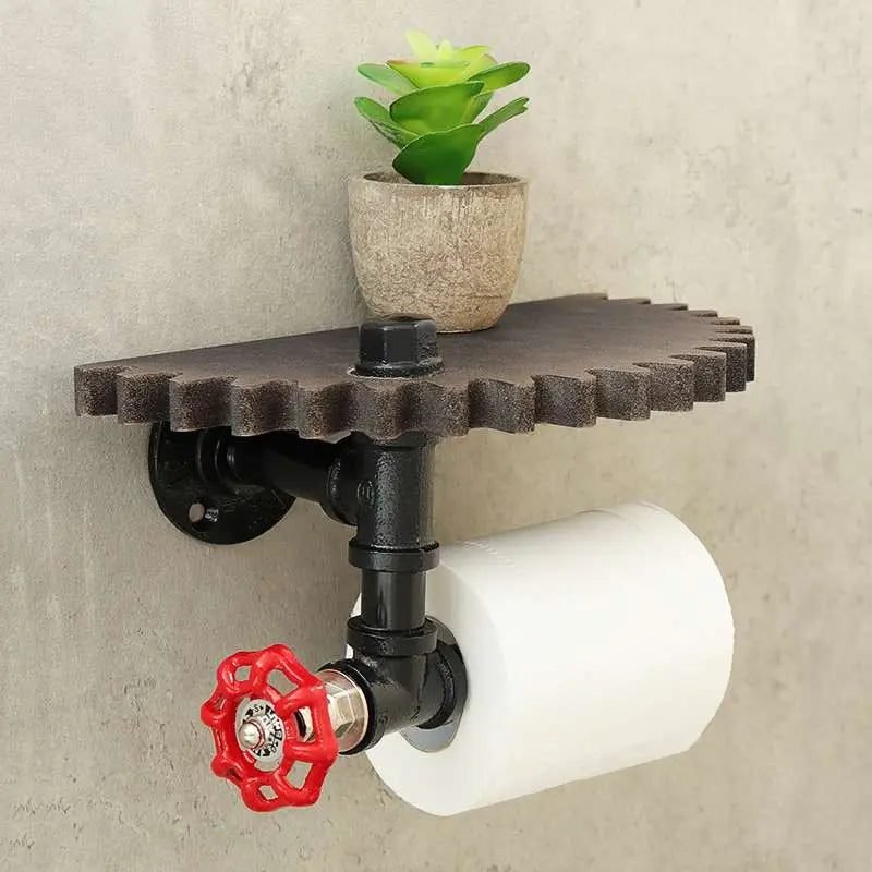 Étagère Murale Industrielle WC Métal Vieilli 3 Étagère Murale Industrielle WC Métal Vieilli
