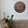 Horloge Industrielle Bois Métallique Style Contemporain