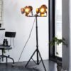 Lampe Industrielle Sur Pied Double Orientable
