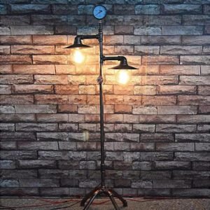 Lampe Sur Pied Industrielle Compteur Vintage