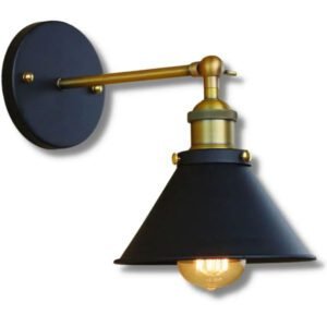 Applique Murale Industrielle Avec Abat-Jour Métal Style Élégant