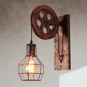 Applique Murale Industrielle Rustique Style Vintage Authentique