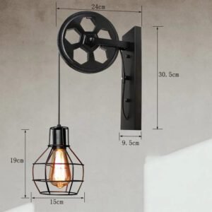 Applique Murale Industrielle Rustique Style Vintage Authentique