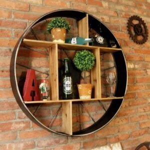 Étagère Murale Industrielle Authentique Acier Vieilli