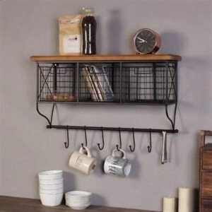 Étagère Murale Industrielle Design Métal Vaisselle