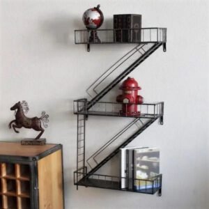 Étagère Murale Industrielle Rétro Vintage En Métal Vieilli Loft