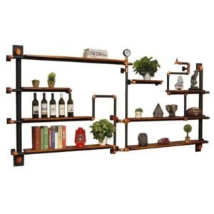 Étagère Murale Industrielle Rustique Élégante Pour Salle À Manger