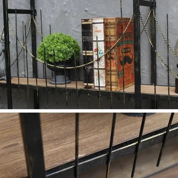 Étagère Murale Industrielle Style Pont En Métal Vieilli Signature 1 Étagère Murale Industrielle Style Pont En Métal Vieilli Signature