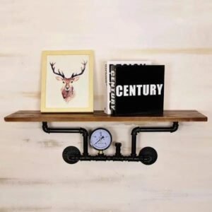 Étagère Murale Industrielle Vintage Longue