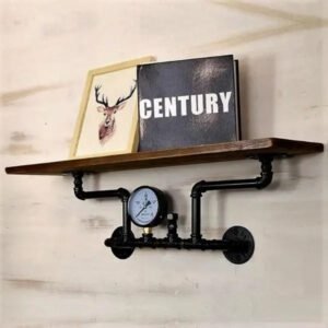 Étagère Murale Industrielle Vintage Longue