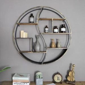 Étagère Murale Industrielle Yin Yang Élégante