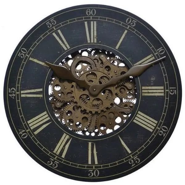 Horloge Industrielle À Engrenages Vintage 4 Horloge Industrielle À Engrenages Vintage