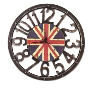 Horloge Industrielle Couleur Contemporaine Métal Vieilli 7 Horloge Industrielle Couleur Contemporaine Métal Vieilli