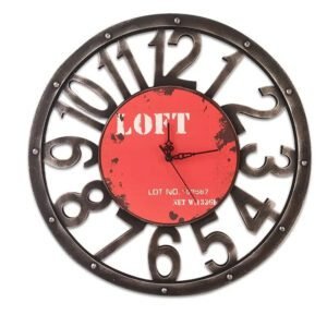 Horloge Industrielle Couleur Contemporaine Métal Vieilli 9 Horloge Industrielle Couleur Contemporaine Métal Vieilli