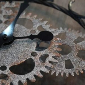 Horloge Industrielle Décorative Vintage Authentique Métallique