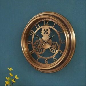 Horloge Industrielle Dorée Design Vintage Authentique 6 Horloge Industrielle Dorée Design Vintage Authentique