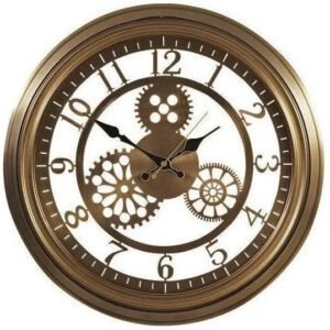 Horloge Industrielle Dorée Design Vintage Authentique 7 Horloge Industrielle Dorée Design Vintage Authentique
