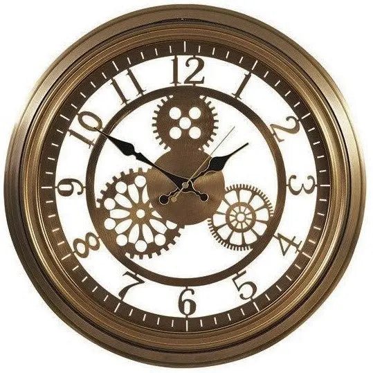 Horloge Industrielle Dorée Design Vintage Authentique 4 Horloge Industrielle Dorée Design Vintage Authentique