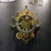 Horloge Industrielle En Fer Patiné Authentique