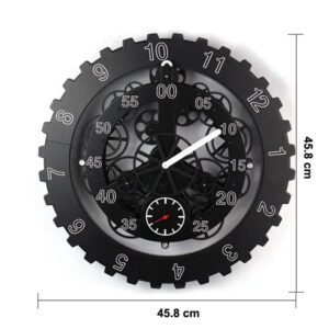 Horloge Industrielle Mécanique Finition Argentée