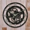Horloge Industrielle Métallique Grise