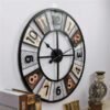 Horloge Industrielle Murale Contemporaine Métallique 60cm