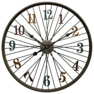 Horloge Industrielle Style Roue De Vélo