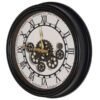 Horloge Murale Industrielle À Engrenages Vintage