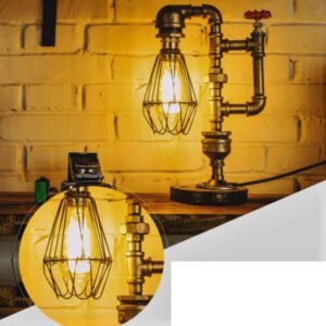 Lampe À Poser Industrielle Luxe Authentique