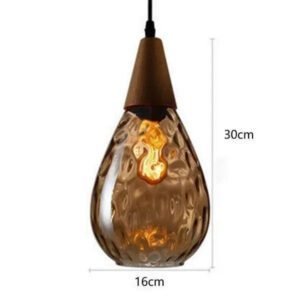 Lampe Suspendue Industrielle Verre Soufflé Élégante