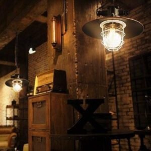 Lampe Suspendue Industrielle Vintage Métal Noir