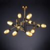 Lustre Industriel Doré Contemporain Métallisation Exceptionnelle