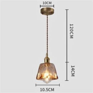 Lustre Industriel En Verre Rétro