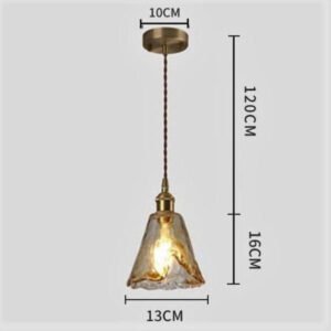 Lustre Industriel En Verre Rétro