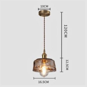 Lustre Industriel En Verre Rétro