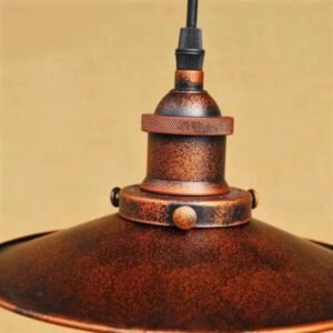 Lustre Industriel Rétro-Authentique Métallique Artisanal Atelier