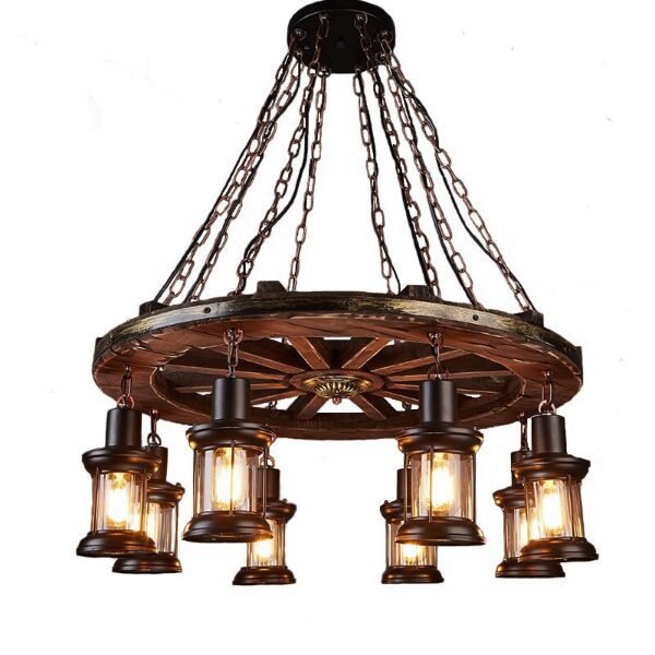 Lustre Industriel Roue Vintage Métal Patiné 2 Lustre Industriel Roue Vintage Métal Patiné