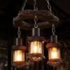 Lustre Industriel Suspendu Authentique Finition Patinée