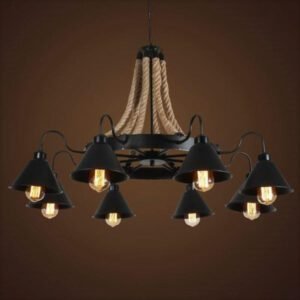 Lustre Industriel Suspension Vintage Design Métallique
