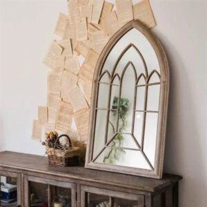 Miroir Industriel En Bois Massif Authentique