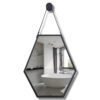 Miroir Industriel Hexagone Grand Format Authentique