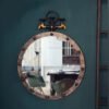 Miroir Industriel Riveté Vintage Authentique
