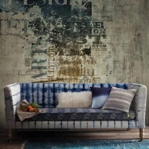 Papier Peint Industriel Aspect Métallique Patiné