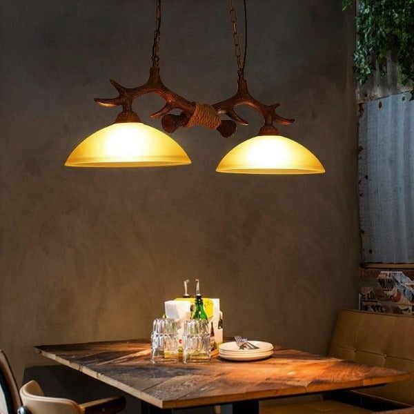 Suspension Industrielle 2 Lampes Style Vintage 2 Suspension Industrielle 2 Lampes Style Vintage