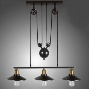 Suspension Industrielle 3 Lampes Vintage 7 Suspension Industrielle 3 Lampes Vintage