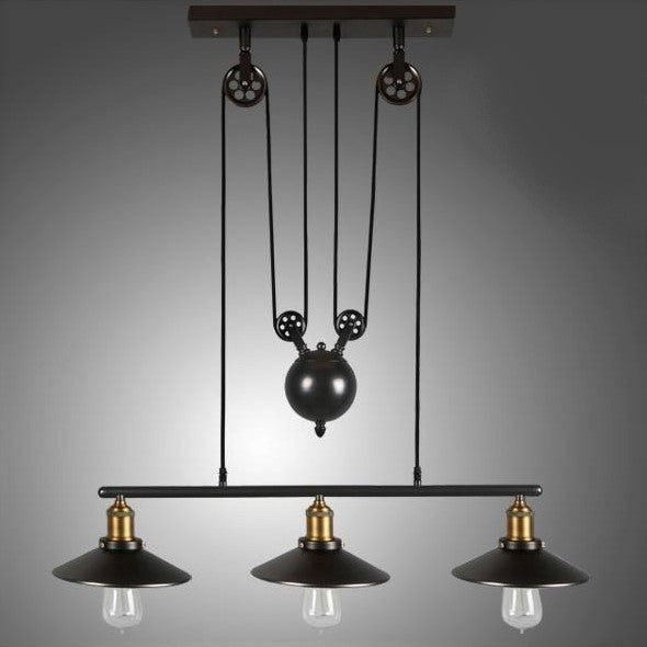 Suspension Industrielle 3 Lampes Vintage 4 Suspension Industrielle 3 Lampes Vintage
