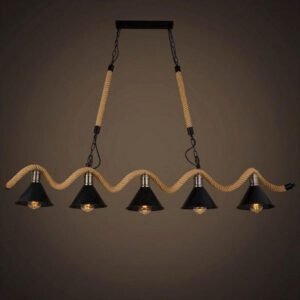 Suspension Industrielle 5 Lampes Vintage 5 Suspension Industrielle 5 Lampes Vintage