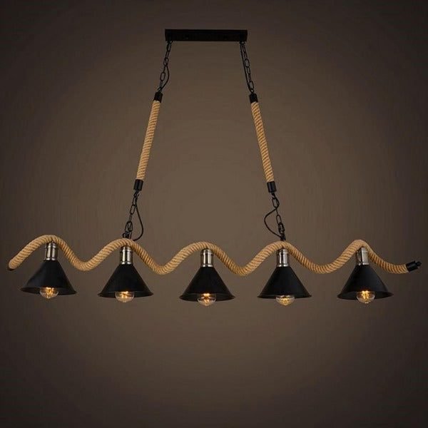 Suspension Industrielle 5 Lampes Vintage 3 Suspension Industrielle 5 Lampes Vintage
