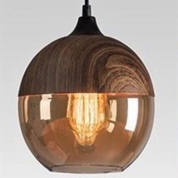 Suspension Industrielle Bois Verre Authentique Atmosphérique 6 Suspension Industrielle Bois Verre Authentique Atmosphérique